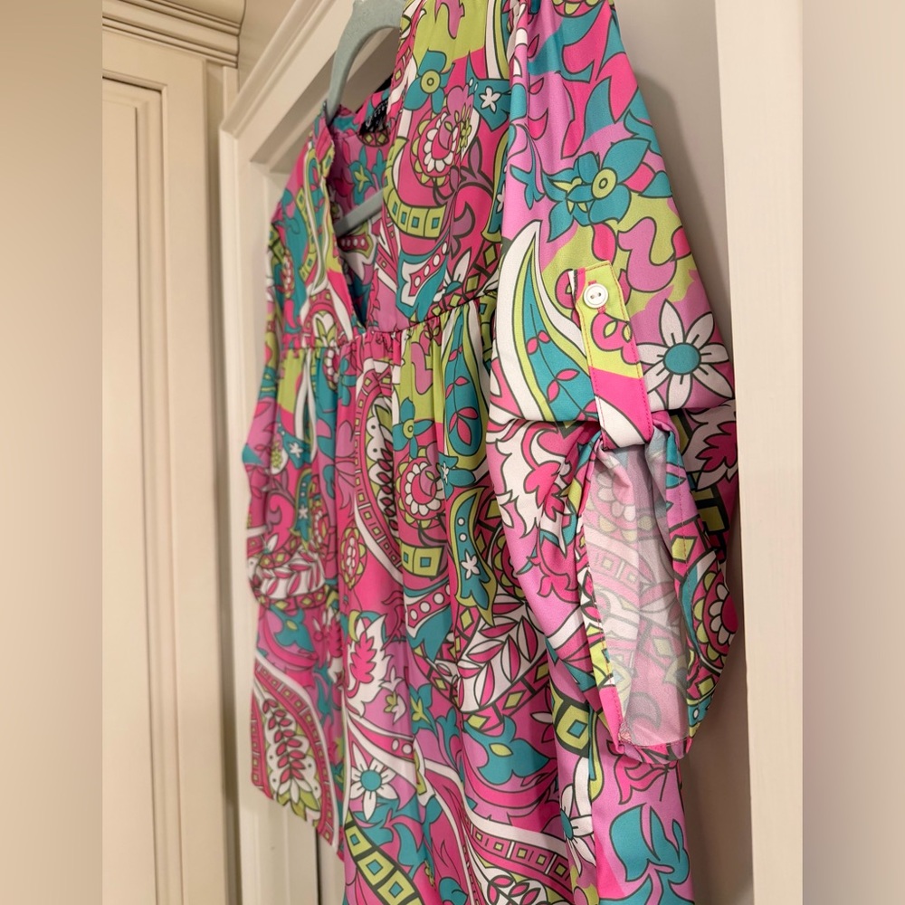 Collection by Cezele Bright Patterned Blouse - image 3